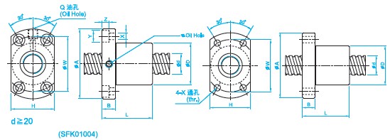 SFK0801滾珠絲桿圖 SFK0801滾珠絲桿圖